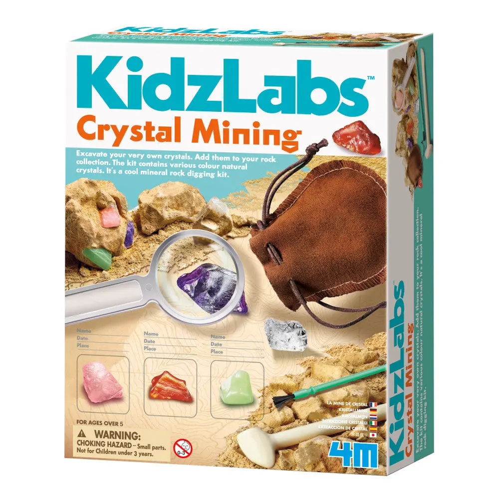 4M Kidzlabs Crystal Mining Science Kit - Excavate Real Crystals 1