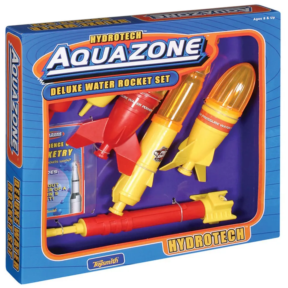 Toysmith Aquashots Deluxe Water Rocket Set, Multi 1