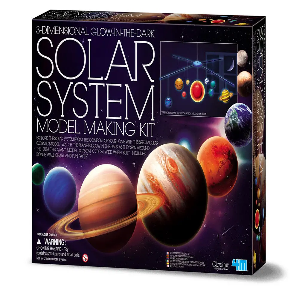 4M Glow-In-The-Dark Solar System Mobile Science Kit - Stem 1