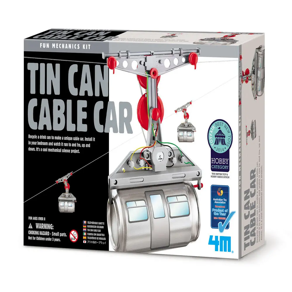 4M Tin Can Cable Car - Multi-Colored Mechanical Science Kit 1