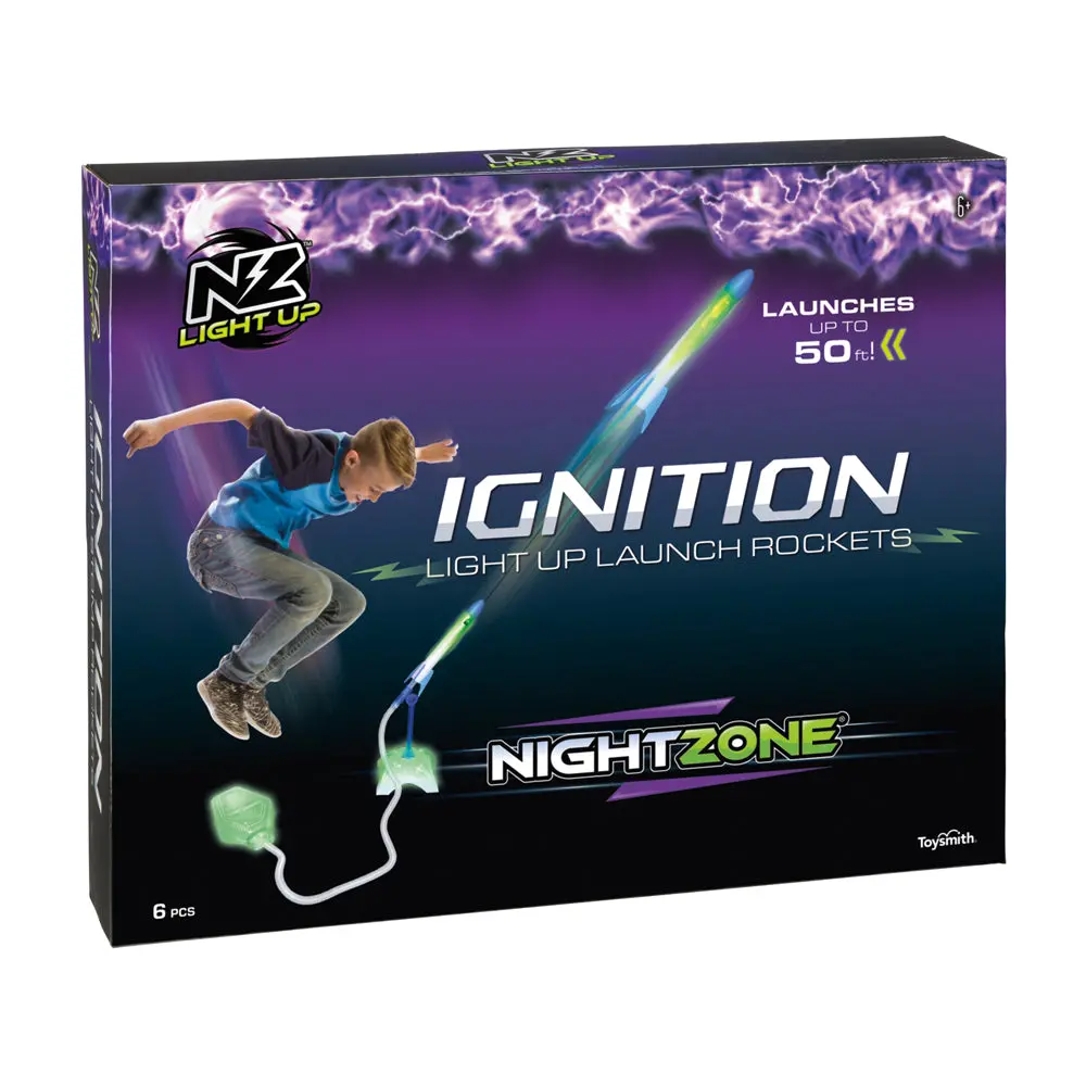 Toysmith Nightzone Ignition Light Up Rocket Launcher Kit 1