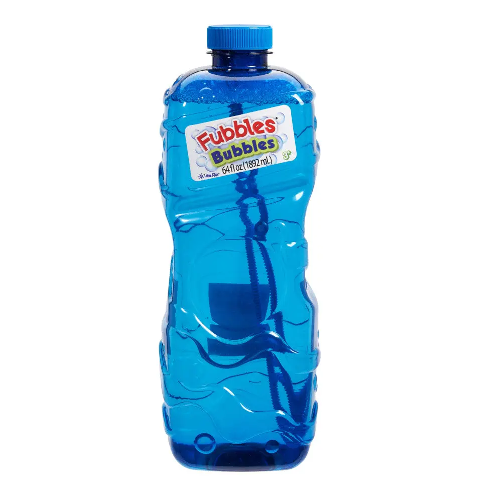 Little Kids Fubbles Premium Bubble Solution, 64 Oz, Multi-Color Wand Included 1