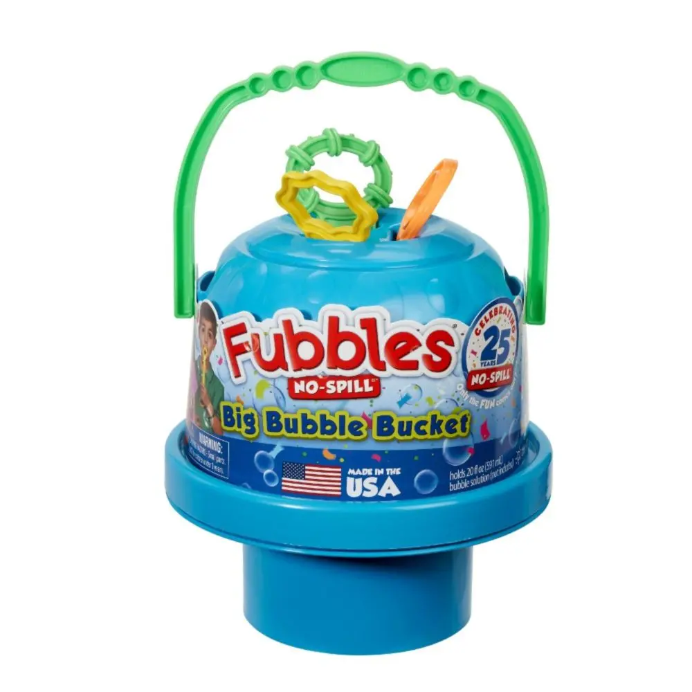 Little Kids Fubbles No-Spill Big Bubble Bucket For Outdoor Play, Blue 1