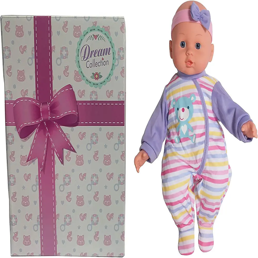 Dream Collection 14" Interactive Chatter & Coo Baby Doll - Blue Eyes 1