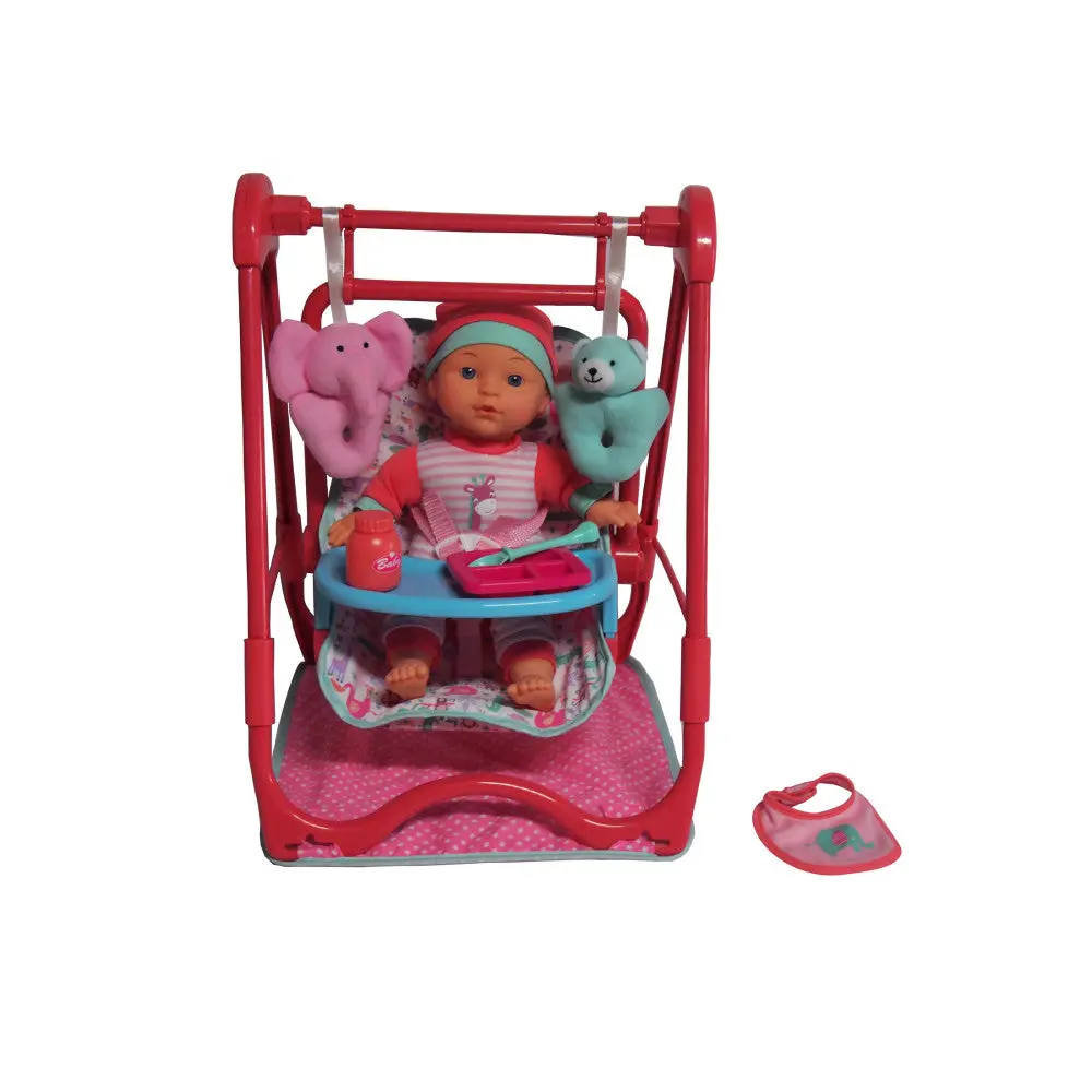 Dream Collection 12" Baby Doll 4-In-1 High Chair Play Set 1