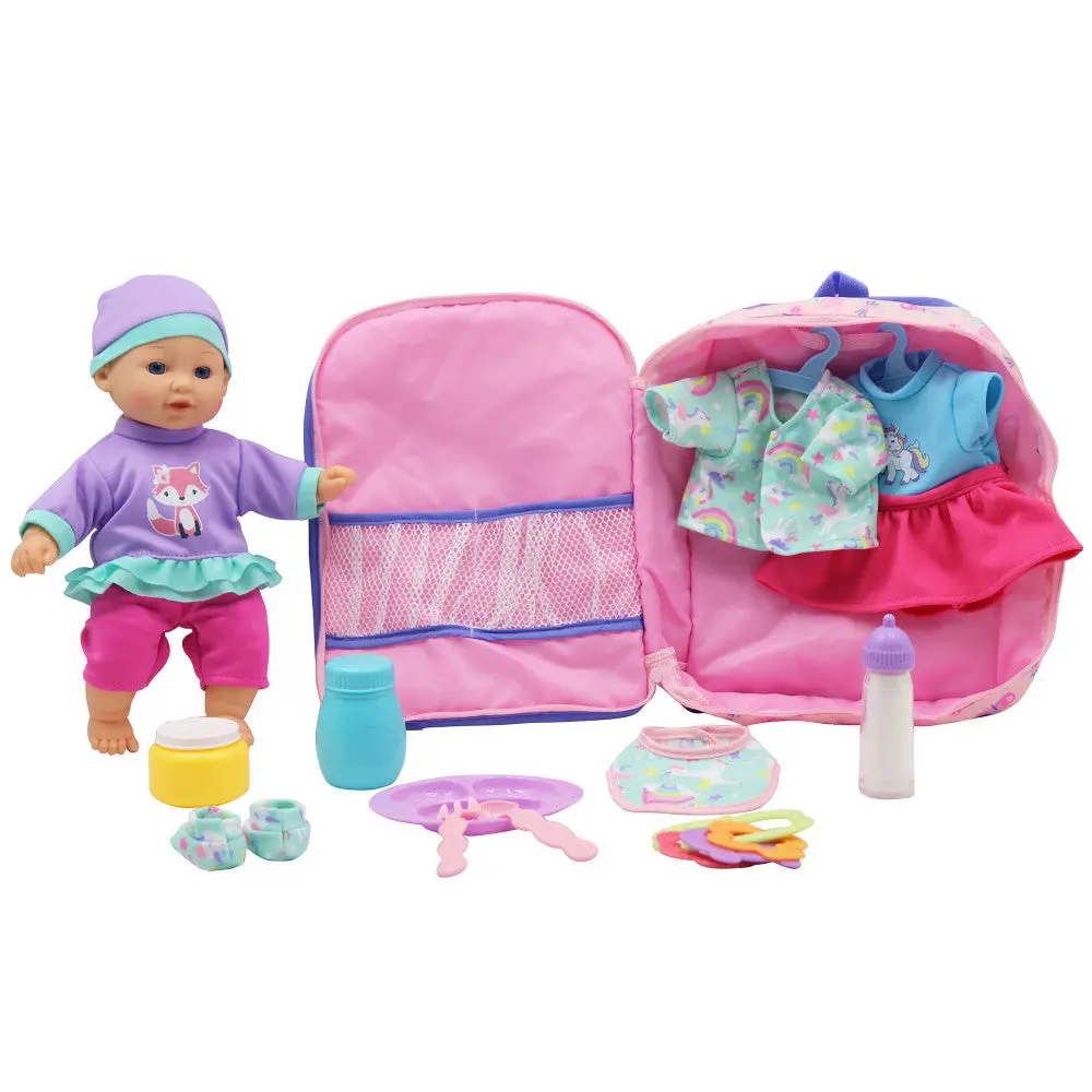 Dream Collection 14" Twin Baby Dolls With Accessories Set 1