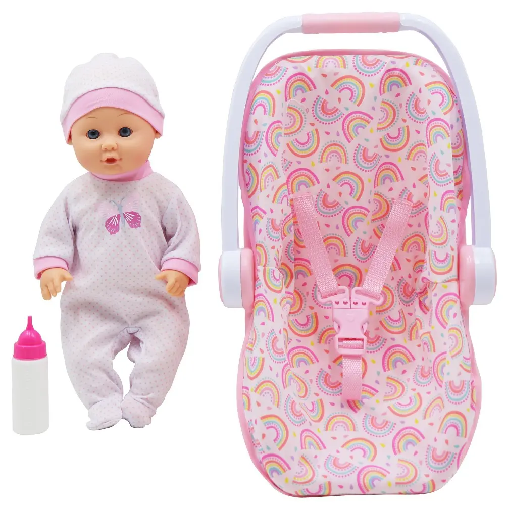 Dream Collection 16" Baby Doll With Convertible Carrier And Accessories 1