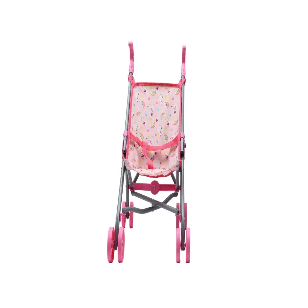 Charming Pink Elephant 23" Doll Stroller With Safety Strap 1