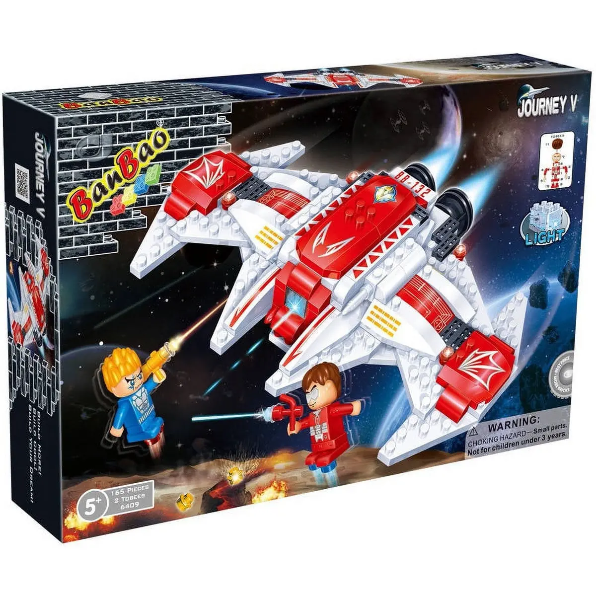 Banbao V-Twelve 168-Piece Starfighter Building Set - Red/White 1