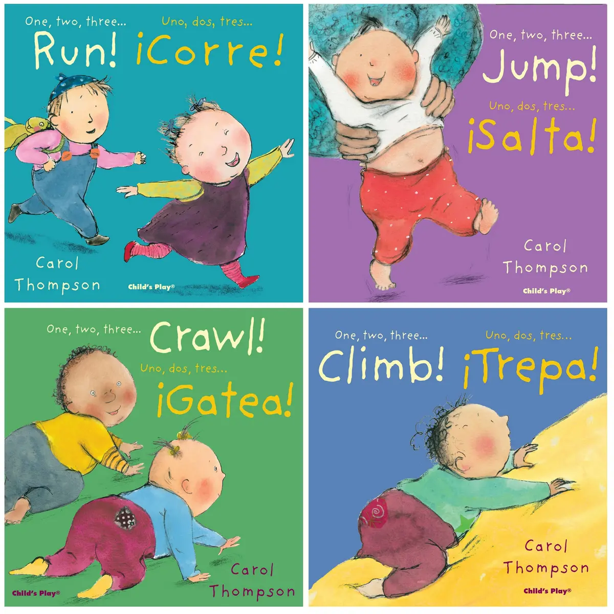 Child's Play Books Little Movers Bilingual Board Book Set, 4 Pieces 1