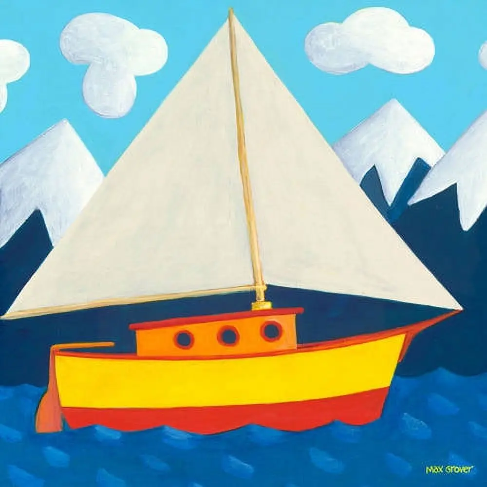 Oopsy Daisy's Nautical Adventure Canvas Wall Art 10X10 1