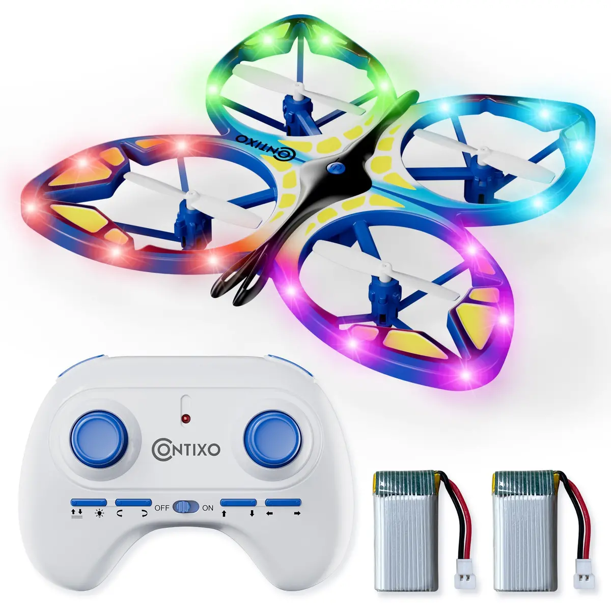 Contixo Td2 Butterfly Drone With Led Light Effects - 2.4Ghz Blue 1