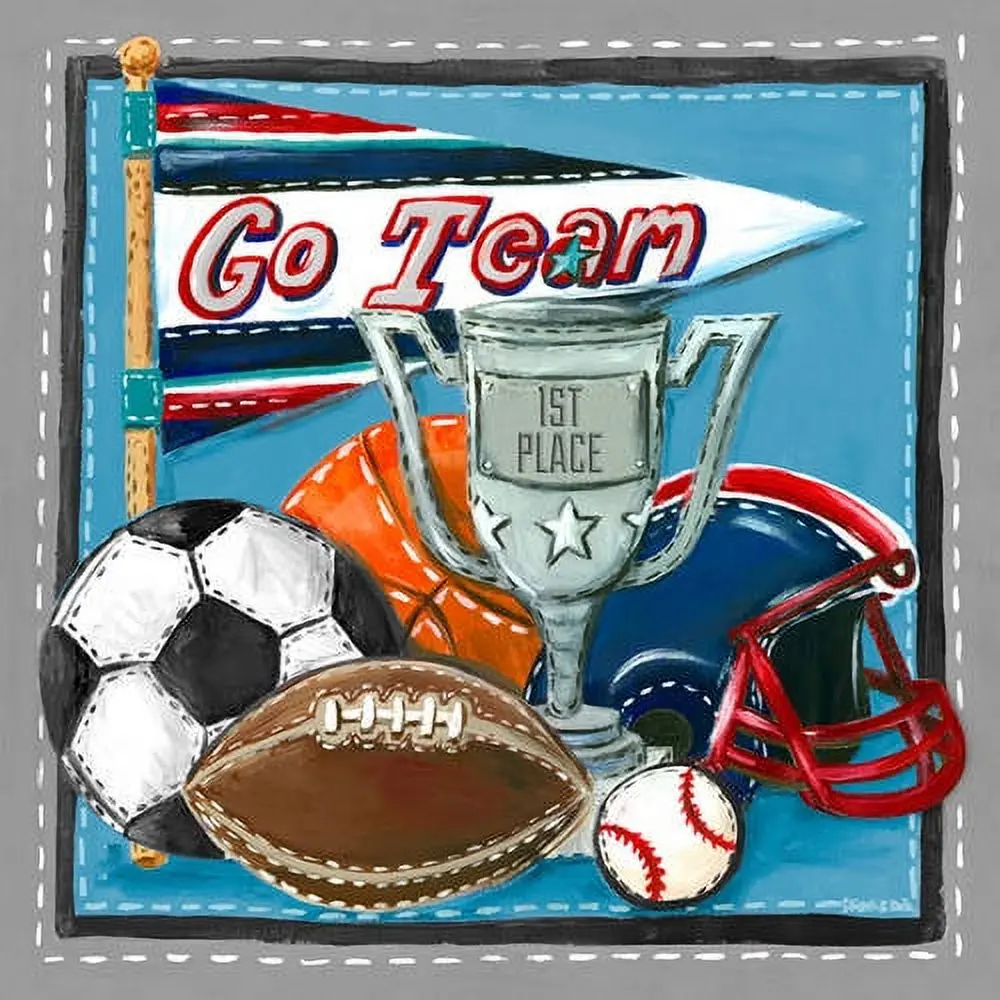 Oopsy Daisy Go Team! Vibrant Canvas Art By Jones Segarra 1
