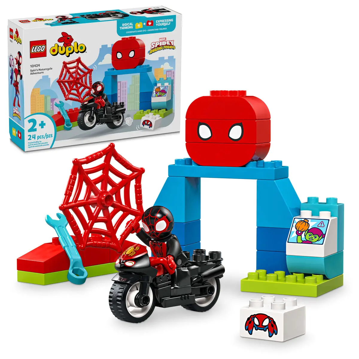 Lego Duplo Marvel Spin's Motorcycle Adventure Set - Superhero Fun 1