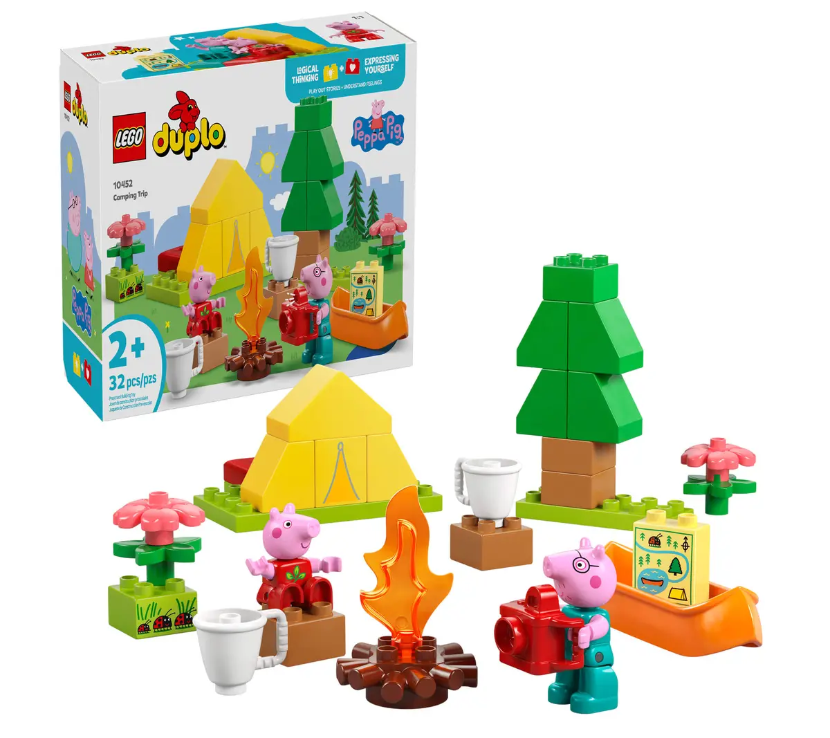 Lego Duplo Peppa Pig 32-Piece Camping Trip Playset With Canoe 1