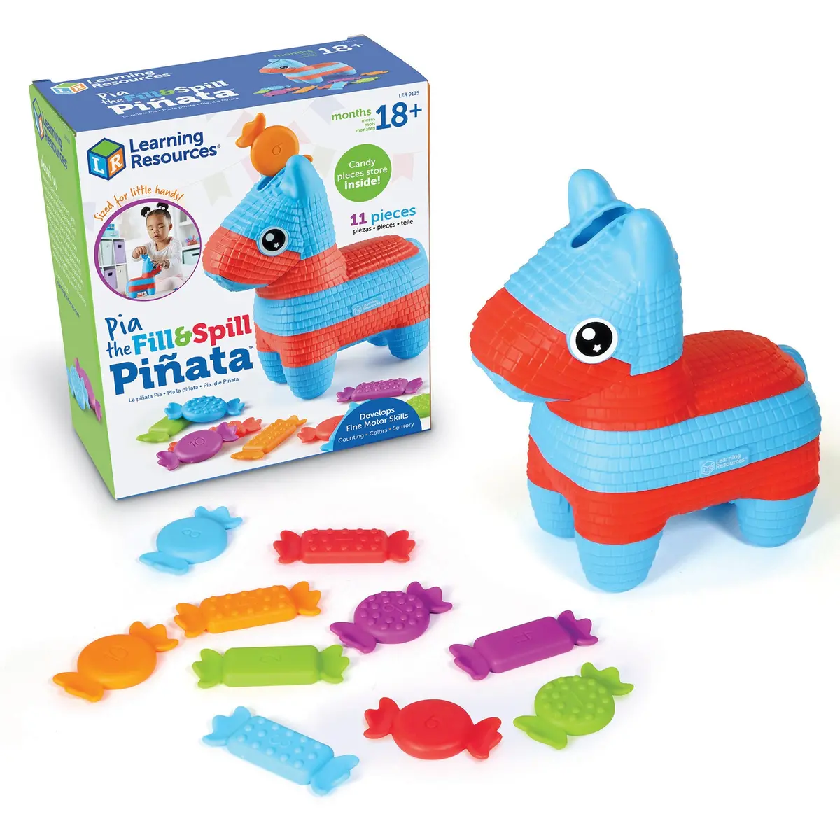 Learning Resources Pia The Fill & Spill Pinata - Colorful Candy Motor Skills Toy 1