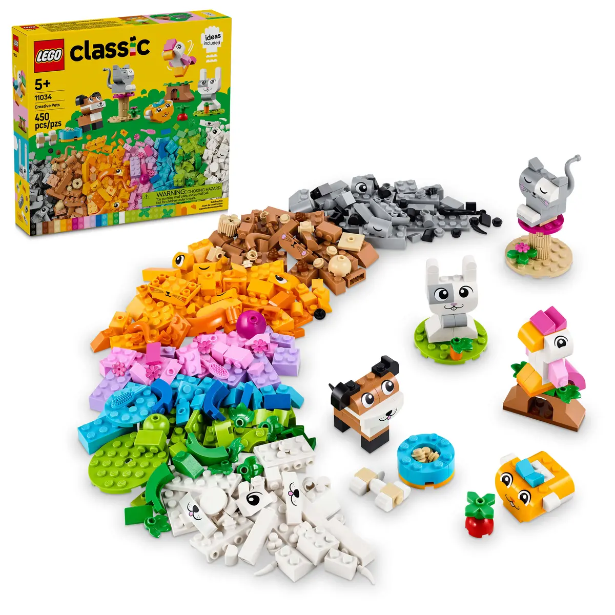 Lego Classic Creative Pets Building Set - 450 Pieces Animal Toy 11034 1