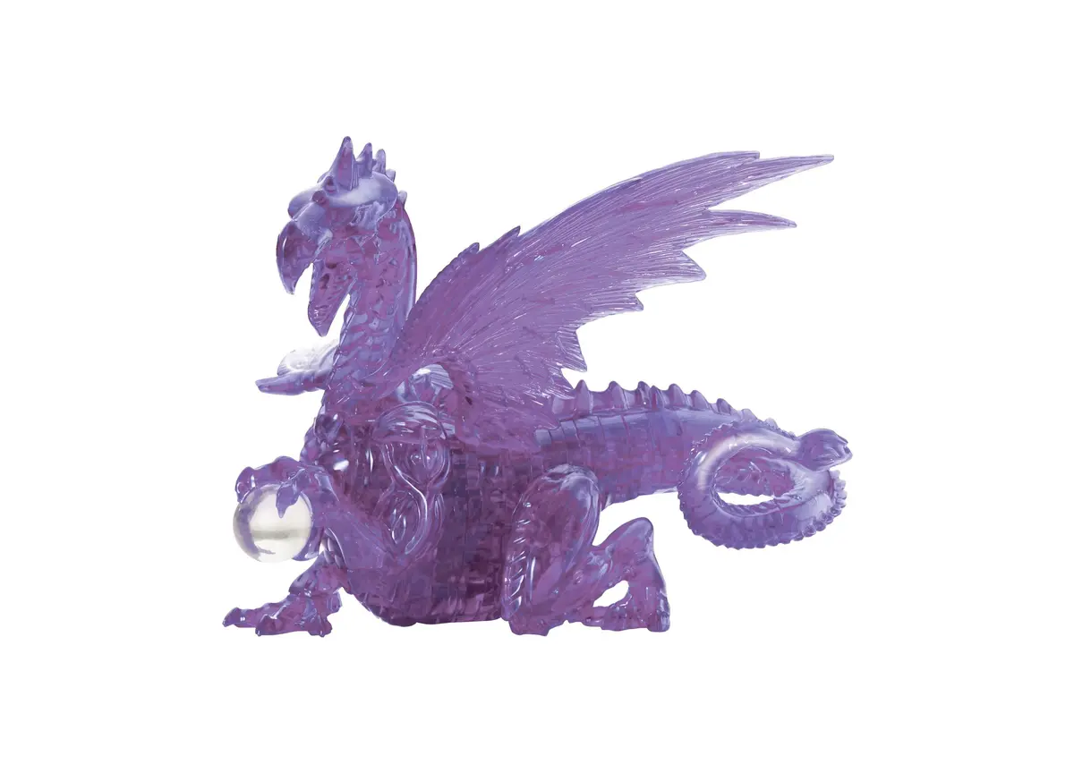 Bepuzzled 3D Crystal Dragon Puzzle - Purple, 56 Pieces 1