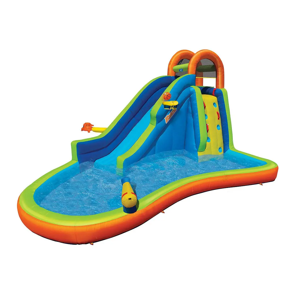 Banzai Big Blast Inflatable Water Park, Outdoor Backyard Water Slide And Splash Pool 1