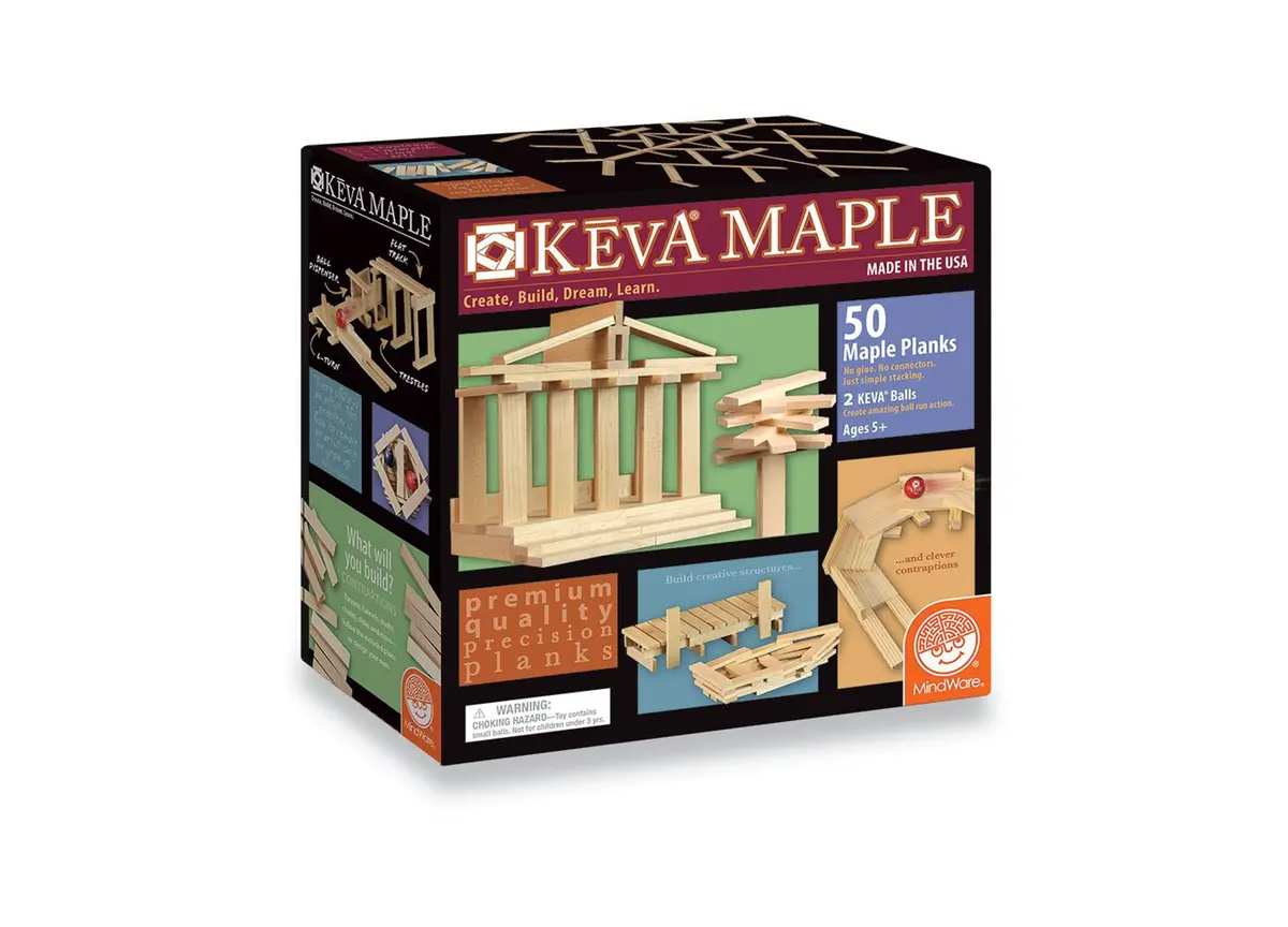 Mindware Keva Maple 50-Piece Plank Set - Educational Building Toy 1