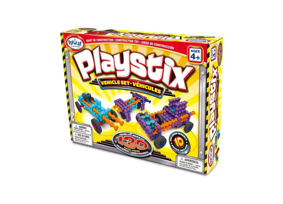 Popular Playthings Playstix Vehicles Set - 130 Pieces 1