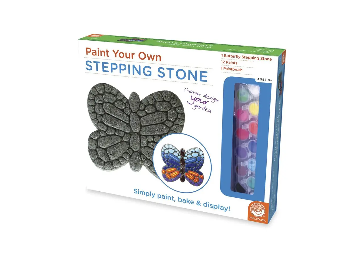 Mindware Paint Your Own Butterfly Mosaic Stepping Stone Kit 1