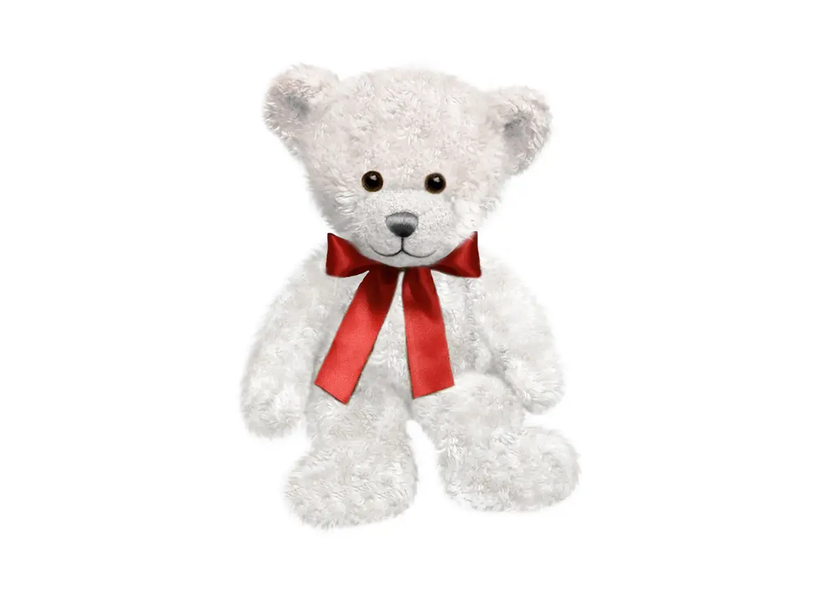 First And Main 10.5 Inch Spencer Bear Plush - White 1