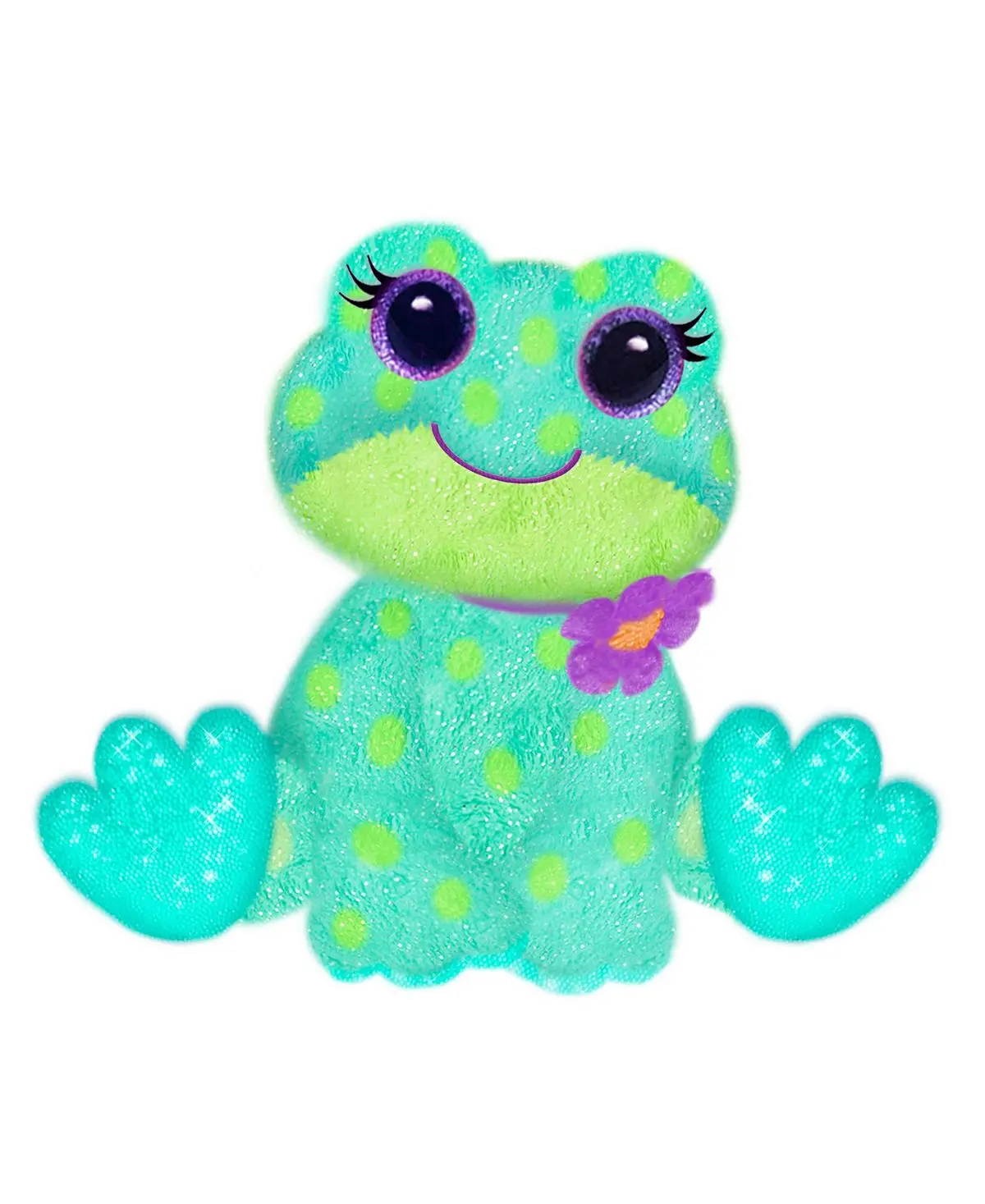 First And Main Fantazoo 10 Inch Plush Felicia Frog - Sparkle Accents 1