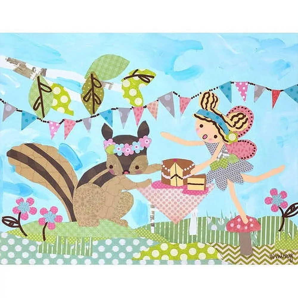 Oopsy Daisy's Enchanted Birch Tree Fairy Canvas Art 1