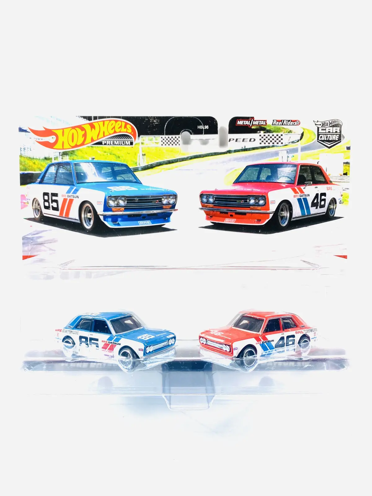 Hot Wheels Target Exclusive 2 Pack '71 Bre Datsun 510 & '71 Bre Datsun 510 - Damaged Card 1