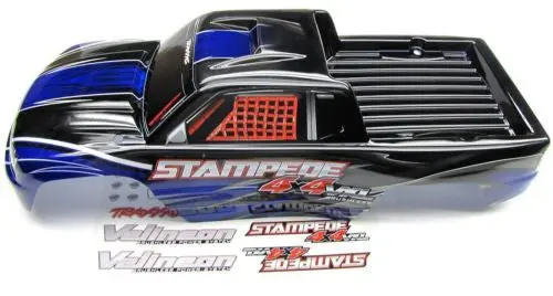Fits Stampede 4X4 Vxl Body Shell (Dark Blue) 67086-4 1