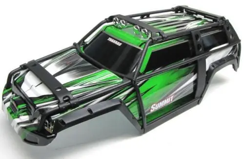 Summit Updated Body (Green & Black Exocage Cover Shell, Traxxas #5607 1/10 1