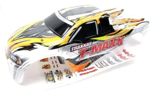 Classic T-Maxx 2.5 Body Shell (White, Orange & Decals Prographix 49104 1