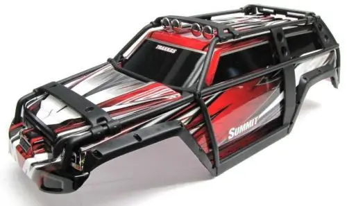 Summit Updated Body (Red & Black Exocage Cover Shell, Traxxas #5607 1