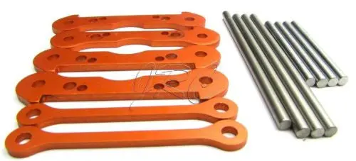 Savage X 4.6 Gt-6 Hinge Pins & Braces Suspension Shafts Orange Xl Flux Hpi 160100 1