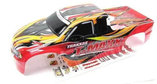 Classic T-Maxx 2.5 Body Shell (Red & Orange W/ Decals Prographix 49104 1