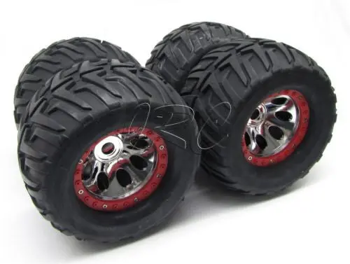 Nitro Mad Force Kruiser Wheels & Tires Kyosho 17Mm (Set 4 New Red 2.0 Kyo31229b 1