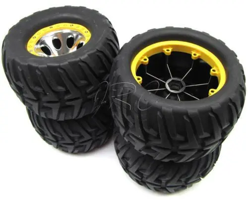 Mad Force Kruiser 2.0 Ve Wheels & Tires Factory Glued (Yellow Set Of 4 Kyosho Kyo30888b 1