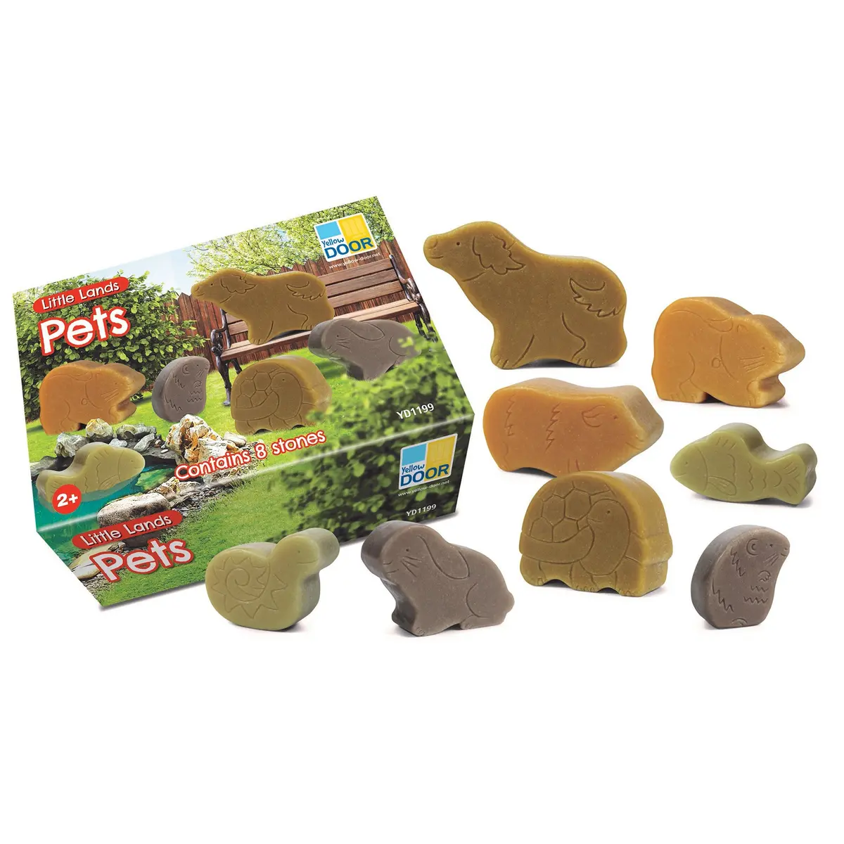 Yellow Door Little Lands ‚Äì Durable Stone Pets Playset, Set Of 8 1