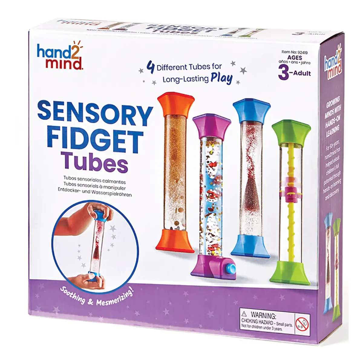 Hand2mind Sensory Fidget Tubes - Calming And Engaging Set Of 4 1