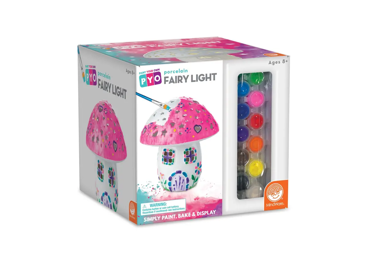 Mindware Paint Your Own Porcelain Fairy House Light Kit 1