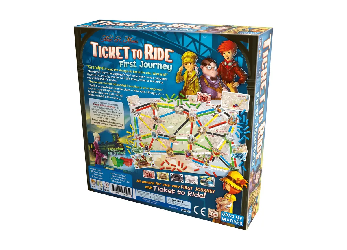 Ticket To Ride: First Journey Usa Map Board Game 2