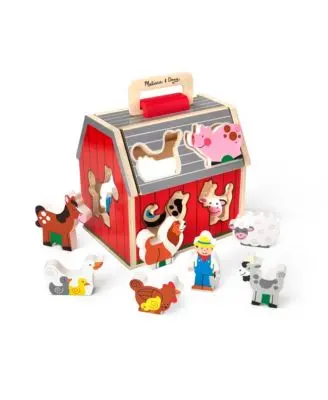 Melissa & Doug Take Along Sorting Barn - Interactive Farm-Themed Toy 1