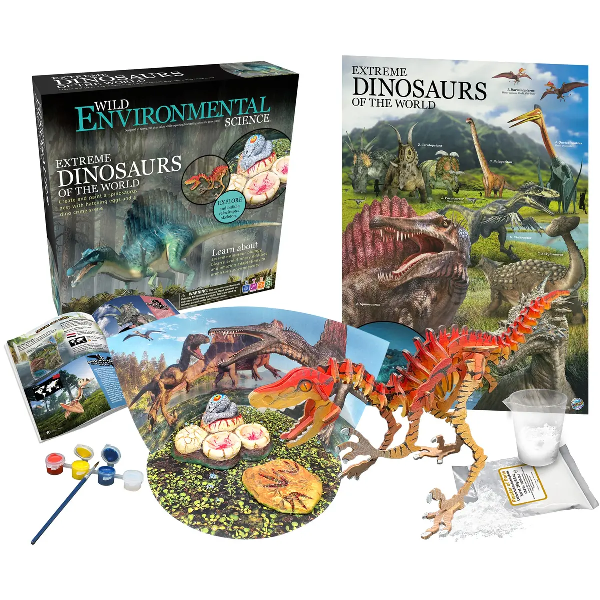 Wild Environmental Science Extreme Dinosaurs Kit - Interactive Dinosaur Learning Set 1