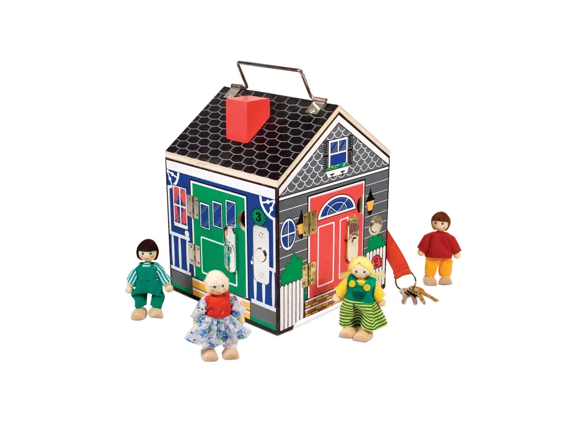 Melissa & Doug Doorbell House - Interactive Wooden Playset 1