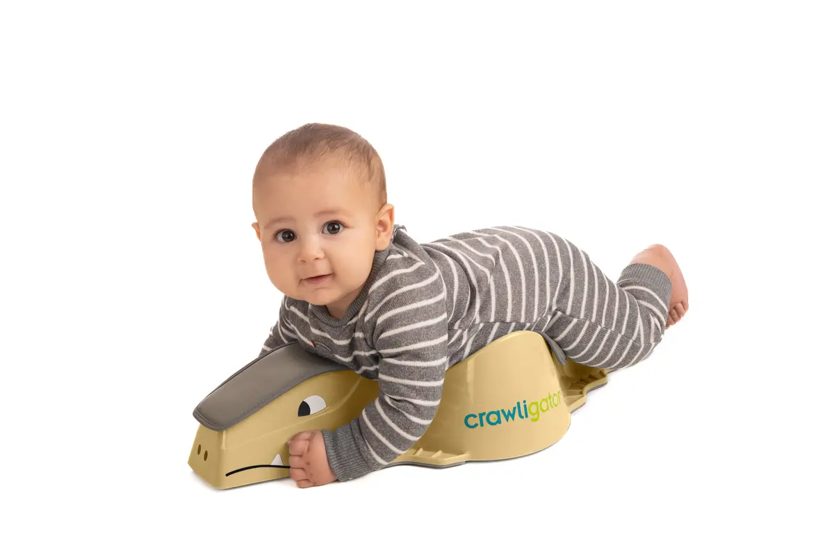 Crawligator Tummy Time Roller - Sand 1