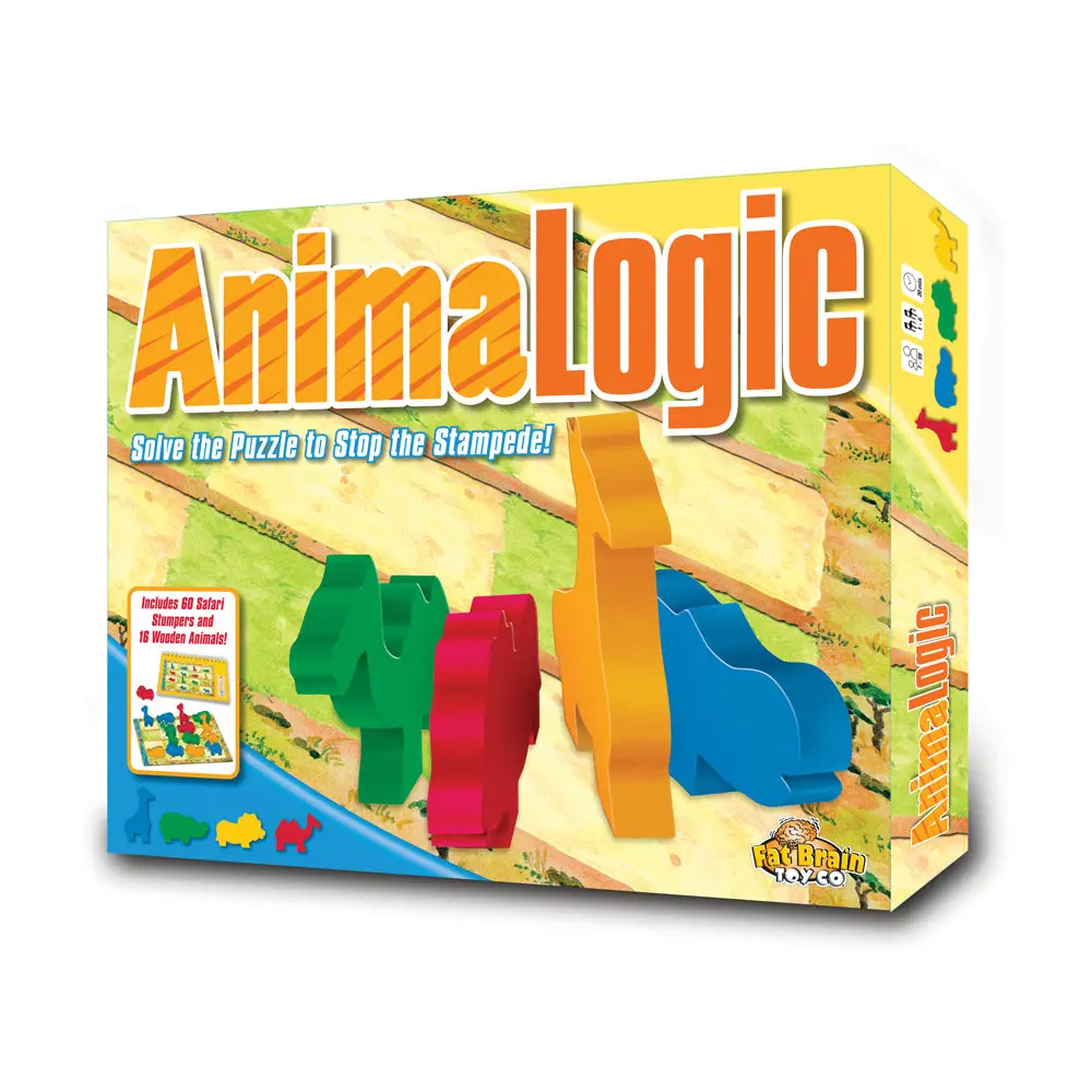 Animalogic Colorful Wooden Animal Puzzle Game By Fat Brain Toy Co. 1
