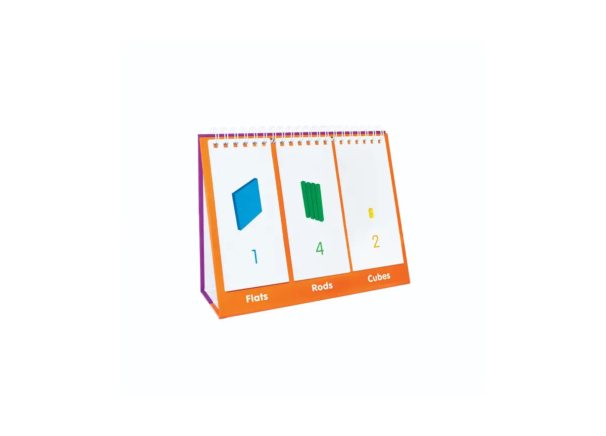 Junior Learning Base Ten Flip Card Set - Educational Math Tool 1