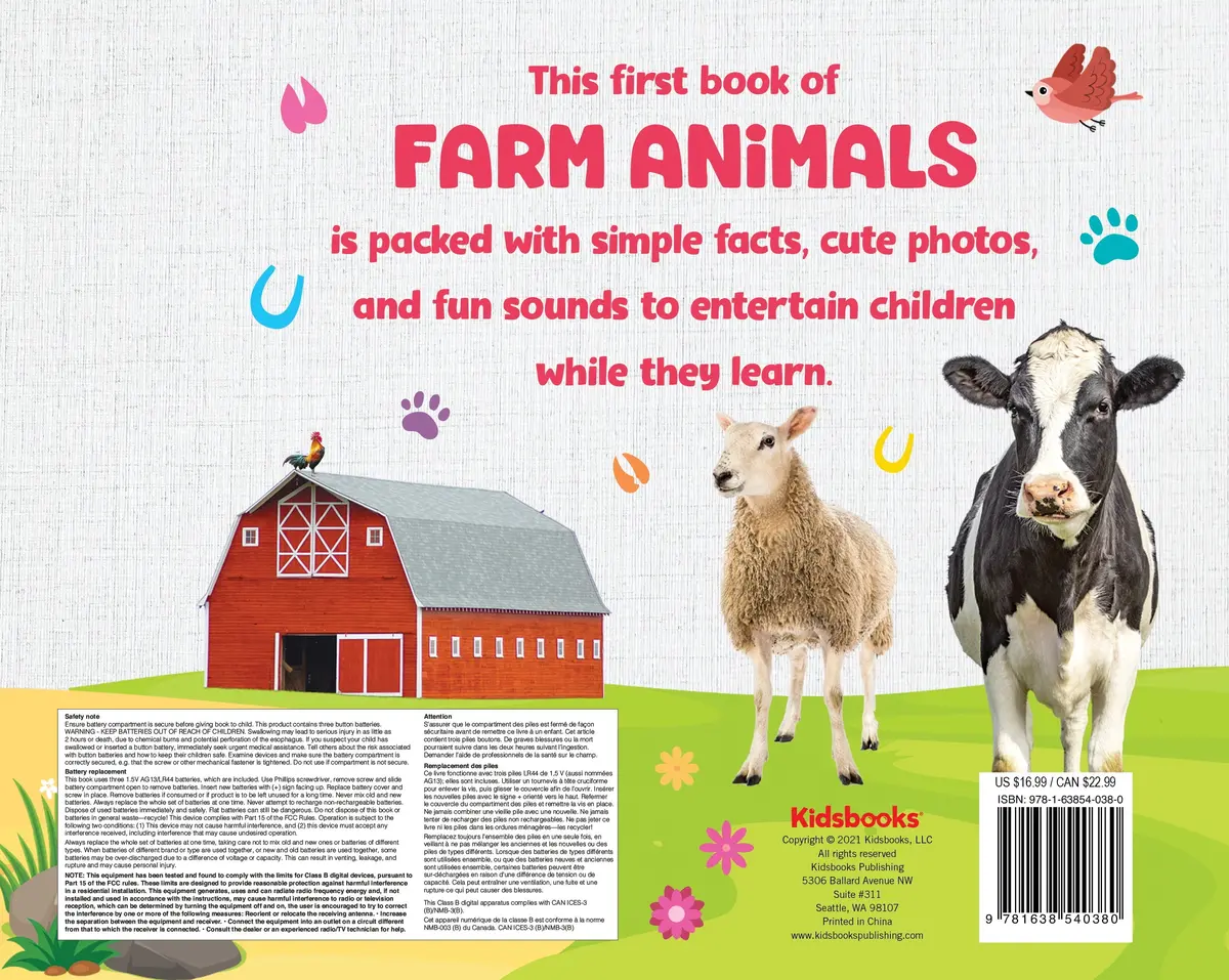 Kidsbooks Publishing Farm Facts 5-Button Sound Book 1