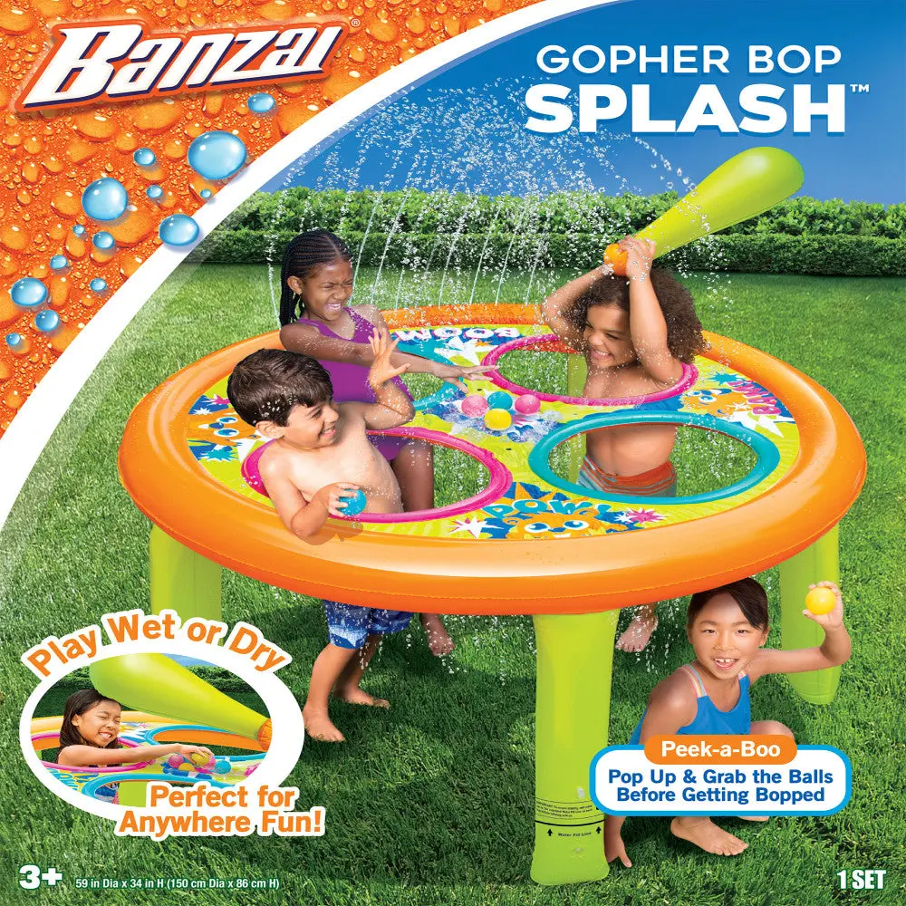 Banzai Gopher Bop Splash Sprinkler - Interactive Wet Or Dry Backyard Game 1